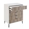 Manhattan Comfort DUMBO 5-Drawer Tall Dresser in White and Grey DR002-WG - alternate 2